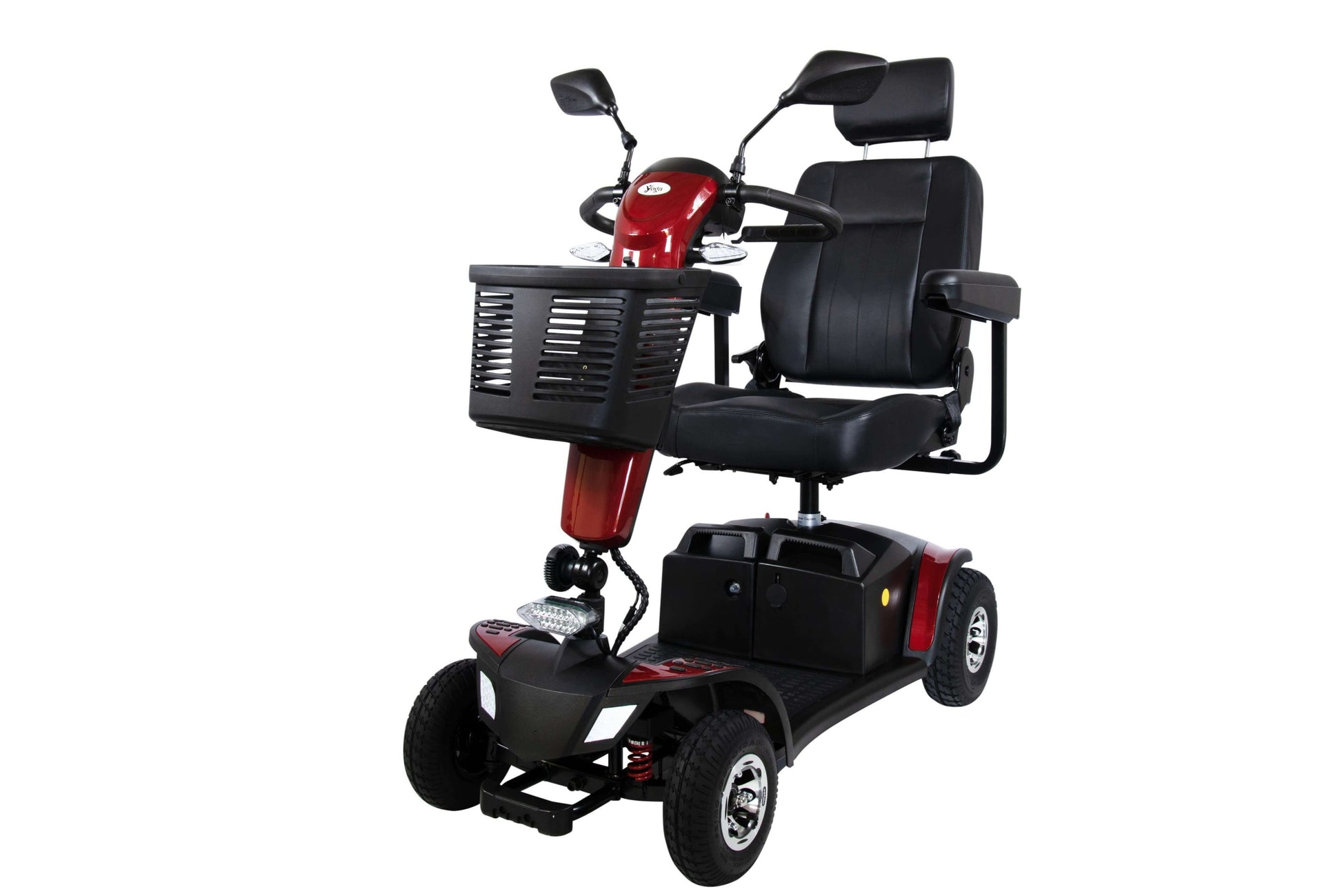 Yoga blitzer rover mobility scooter with captain seat red front