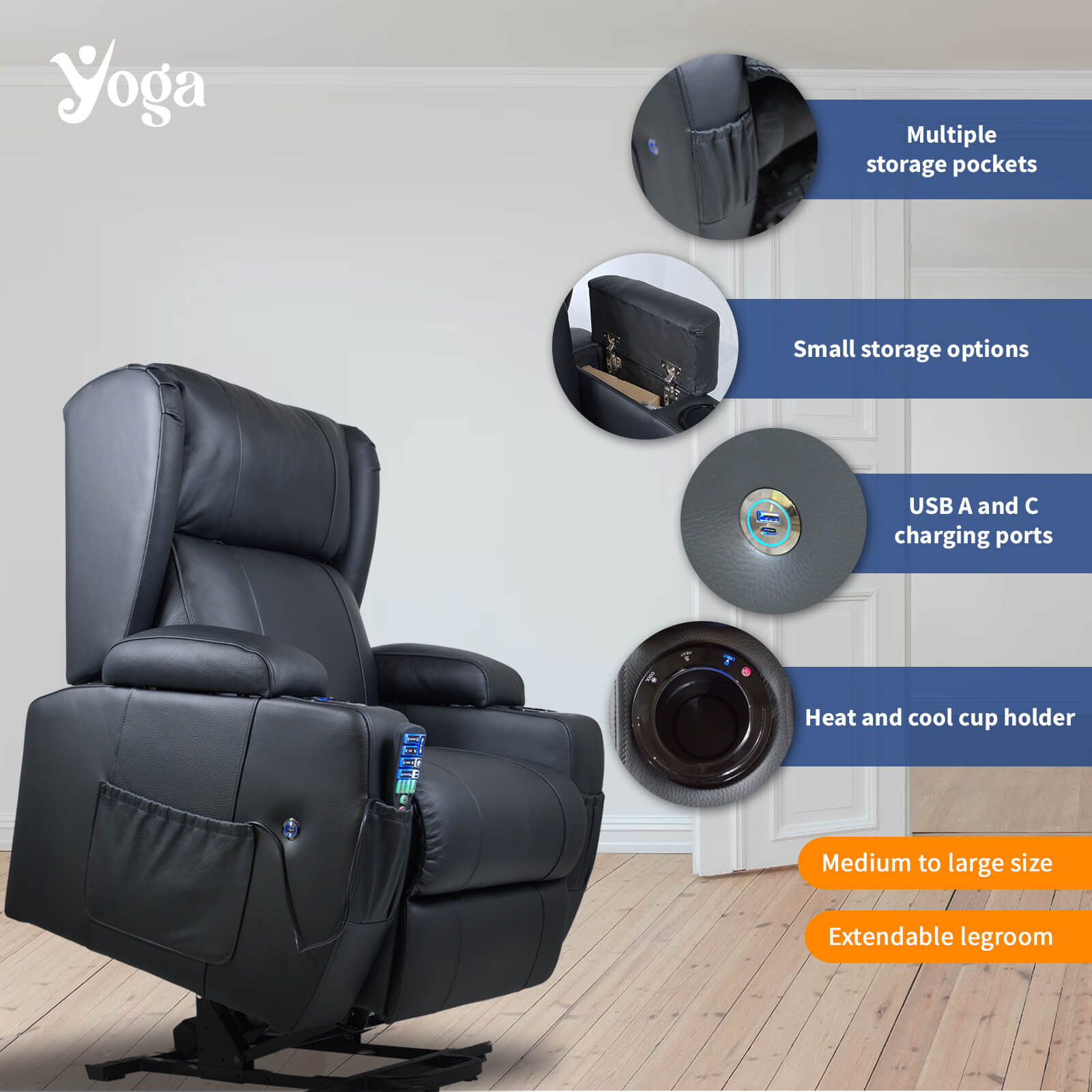 Yoga Opulent - Four Motor - Air Massage Chair | Adaptive Equipment Fifth Image