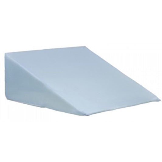A white wedge cushion designed for use with various types of equipment, showing a solid, smooth design from Adaptive Equipment.