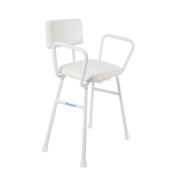 ASPIRE SHOWER STOOL WITH PADDED SEAT & BACK