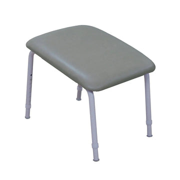 Foot Stool with Vinyl Padding - Height Adjustable - Greystone