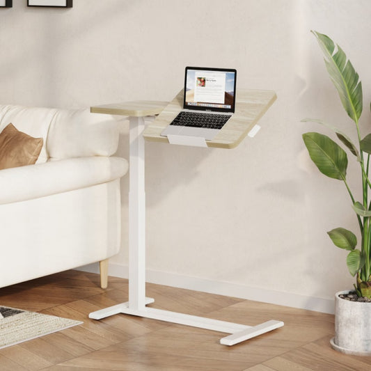 Premium Overbed Table with Hidden Castors - Split Table Top
