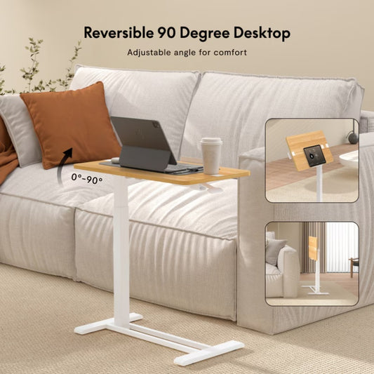 Premium Overbed Table with Hidden Castors - Tilting Table Top