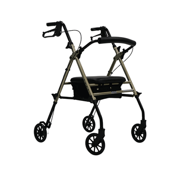 Aspire Flex Adjustable Seat Walker - Champagne - 6 inch wheels