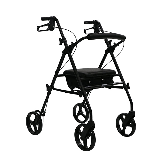 Aspire Flex Adjustable Seat Walker - Black - 8 inch wheels