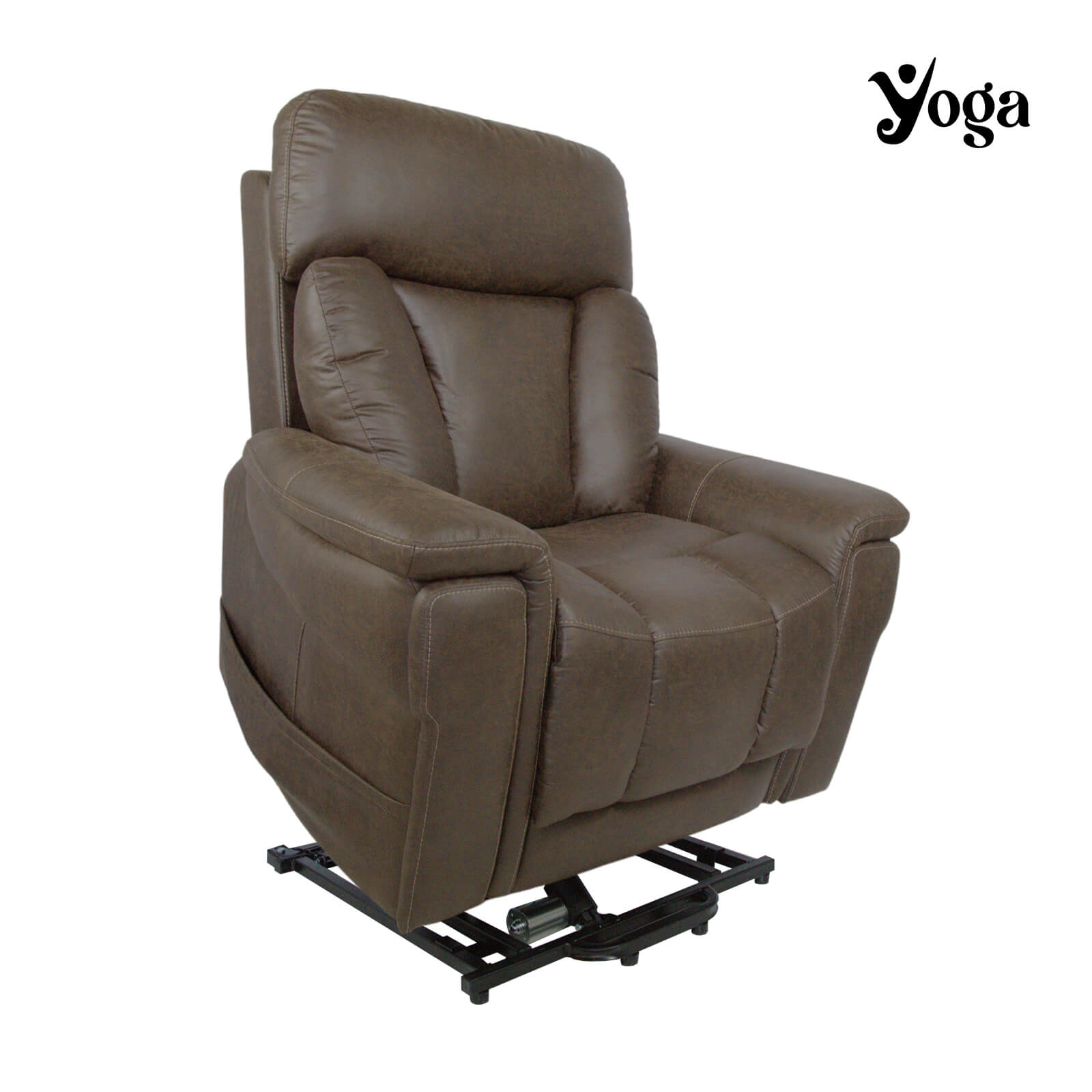 Yoga Regalia Four Motor Lift Recline Chair with Heat and Shiatsu Inspire Air Massage Front Angle