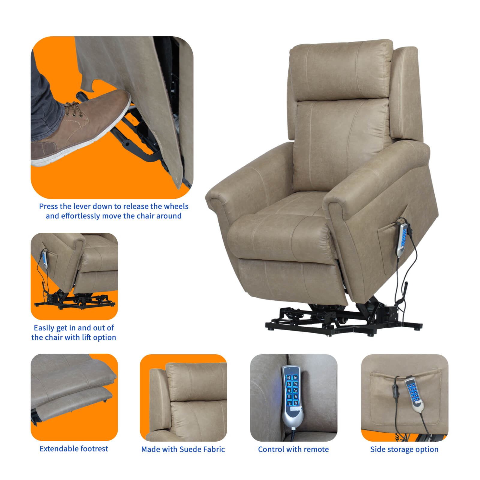 Yoga Artista four motor lift recliner chair features