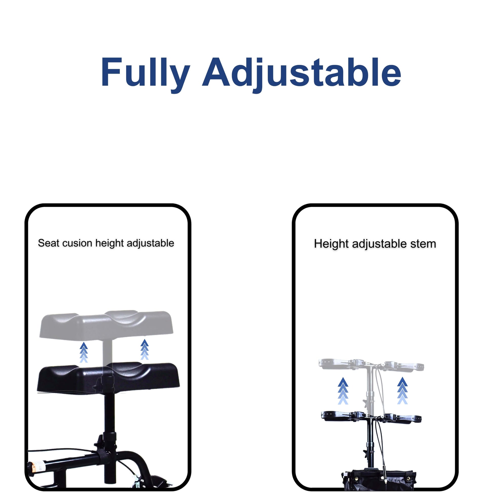 Yoga knee walker adjustable height