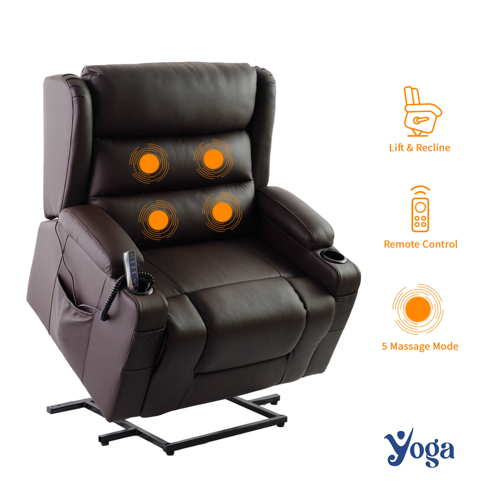 yoga quad lift Hagrid bariatric lift recliner chair massage feature