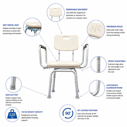 Yoga Shower Chair - Swivel