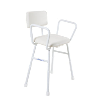 Aspire Shower Stool with Padded Seat and Back | Adaptive Equipment (Image 1)