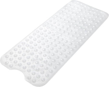 An extra large non-slip bath mat with a textured pebble design, featuring numerous suction cups for stability - Adaptive Equipment (Image 1).