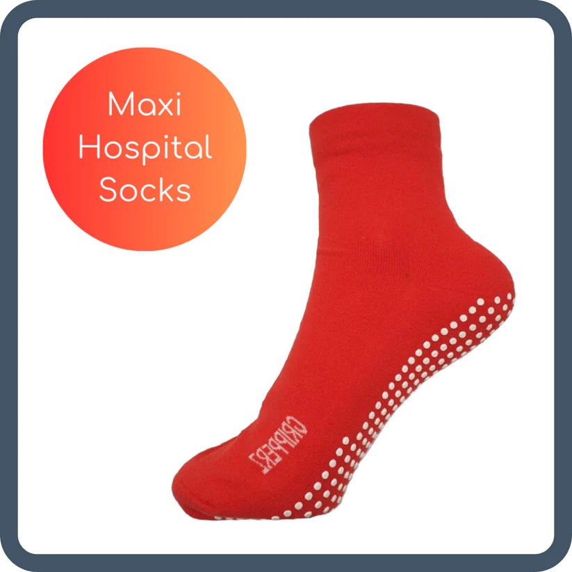 Features include: elastic free top to promote healthy circulation, making them suitable for diabetics & oedema sufferers mid calf length superior grip dot technology to enhance grip and safety in all conditions (Image 2)