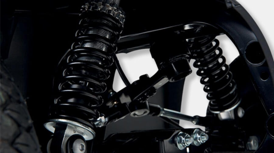 A black and blue Invacare Pegasus Pro mobility scooter with large wheels, a comfortable seat, and a basket in the front from Adaptive Equipment (Image 2).