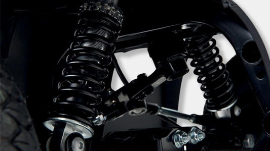 A black and blue Invacare Pegasus Pro mobility scooter with large wheels, a comfortable seat, and a basket in the front from Adaptive Equipment (Image 2).