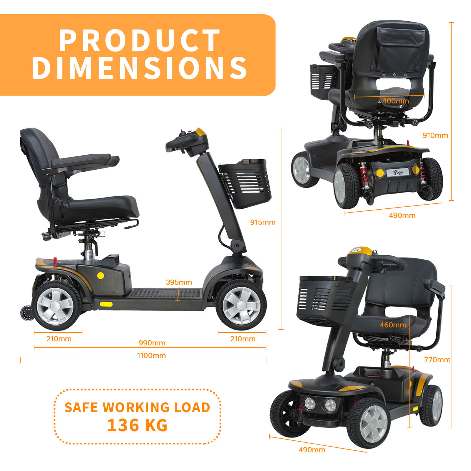 pocket rocket hopper pull apart mobility scooter dimensions