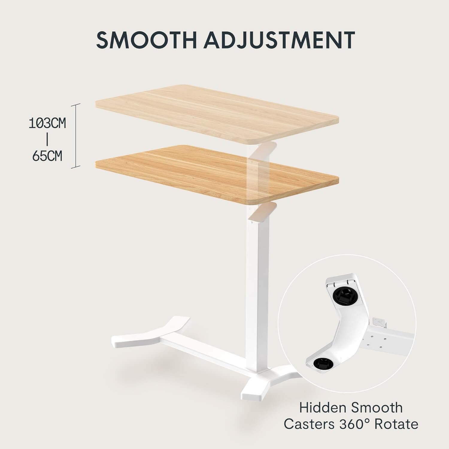 Premium Overbed Table with Hidden Castors | Adaptive Equipment