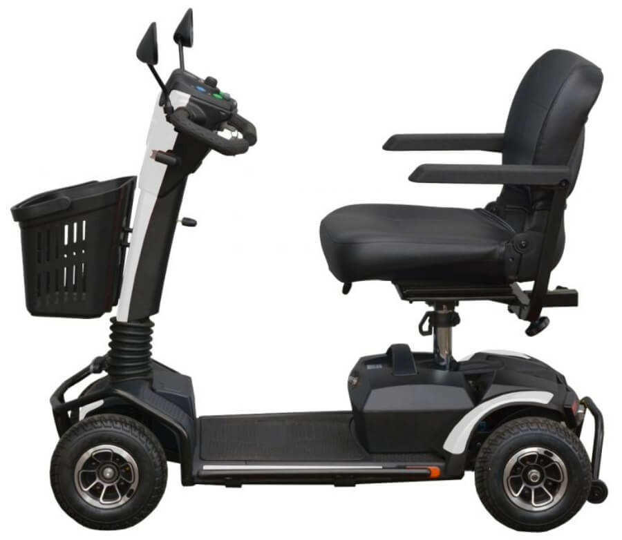 Topgun Lion: Powerful, all-terrain mobility scooter for indoor and outdoor adventures. Shock Absorbing Flexi Tiller and Suspension from Adaptive Equipment (Image 1) .