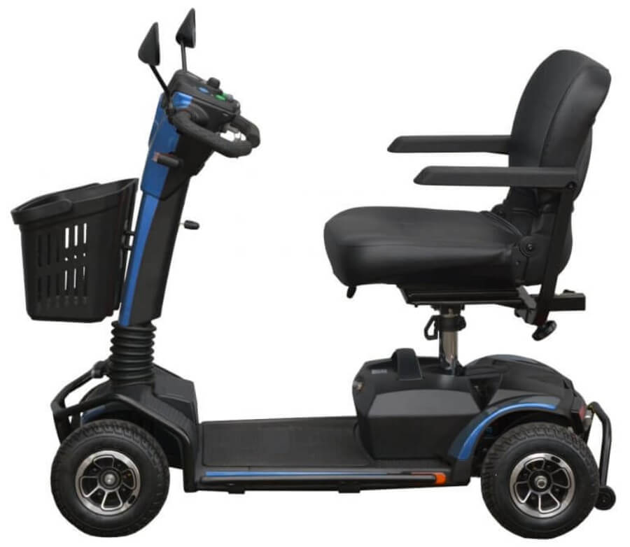 Topgun Lion: Powerful, all-terrain mobility scooter for indoor and outdoor adventures. Shock Absorbing Flexi Tiller and Suspension from Adaptive Equipment (Image 2).