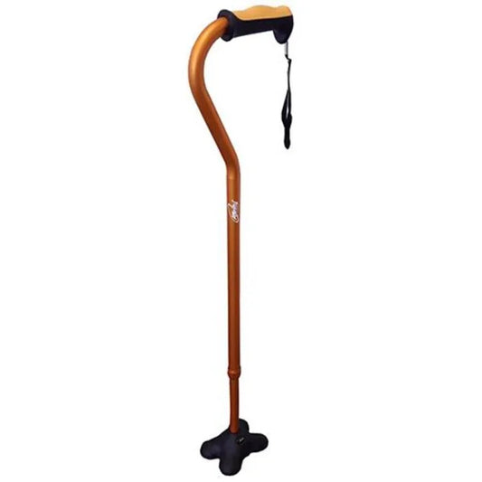 Walking Cane Swan Neck Quad Ferrule