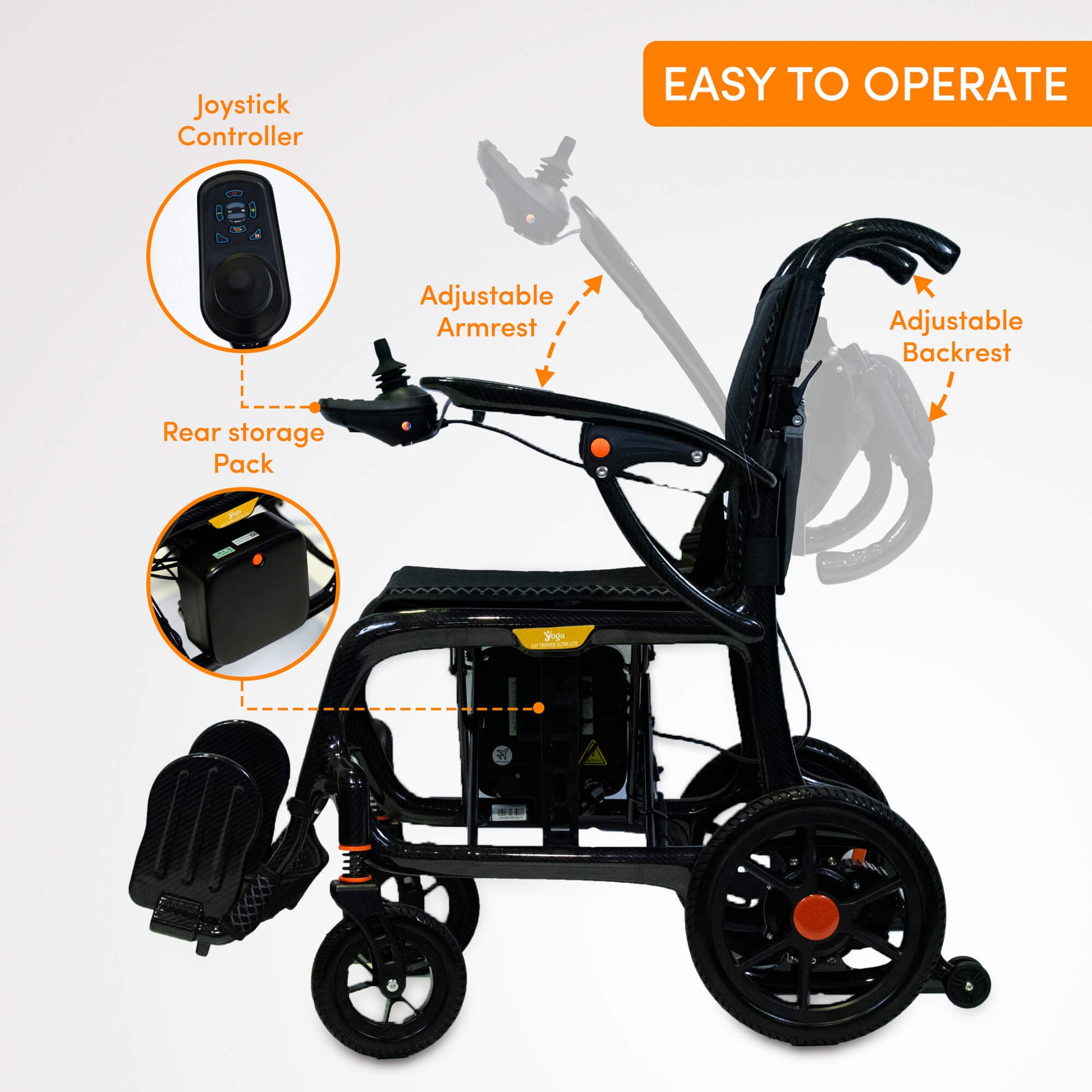 yoga-day tripper ultra lite carbon fiber wheelchair features