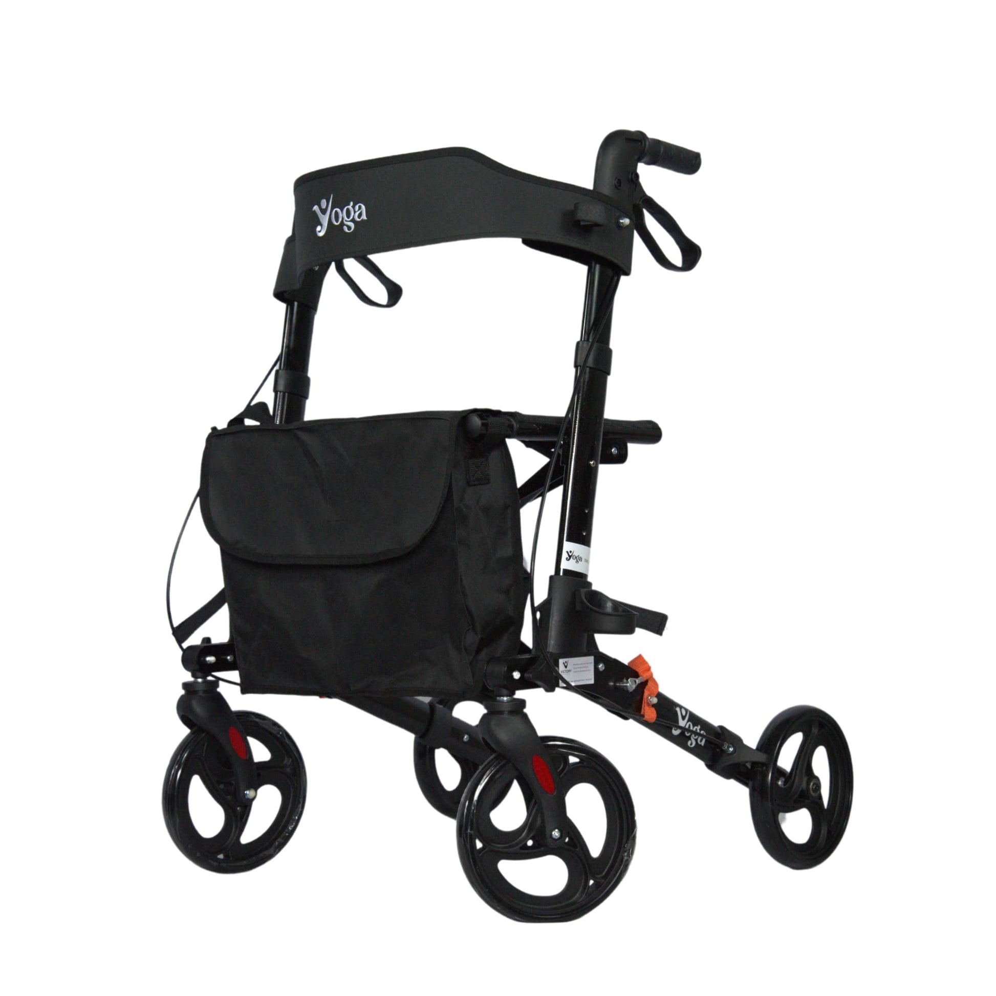Yoga lightweight foldable aluminium walker front angle