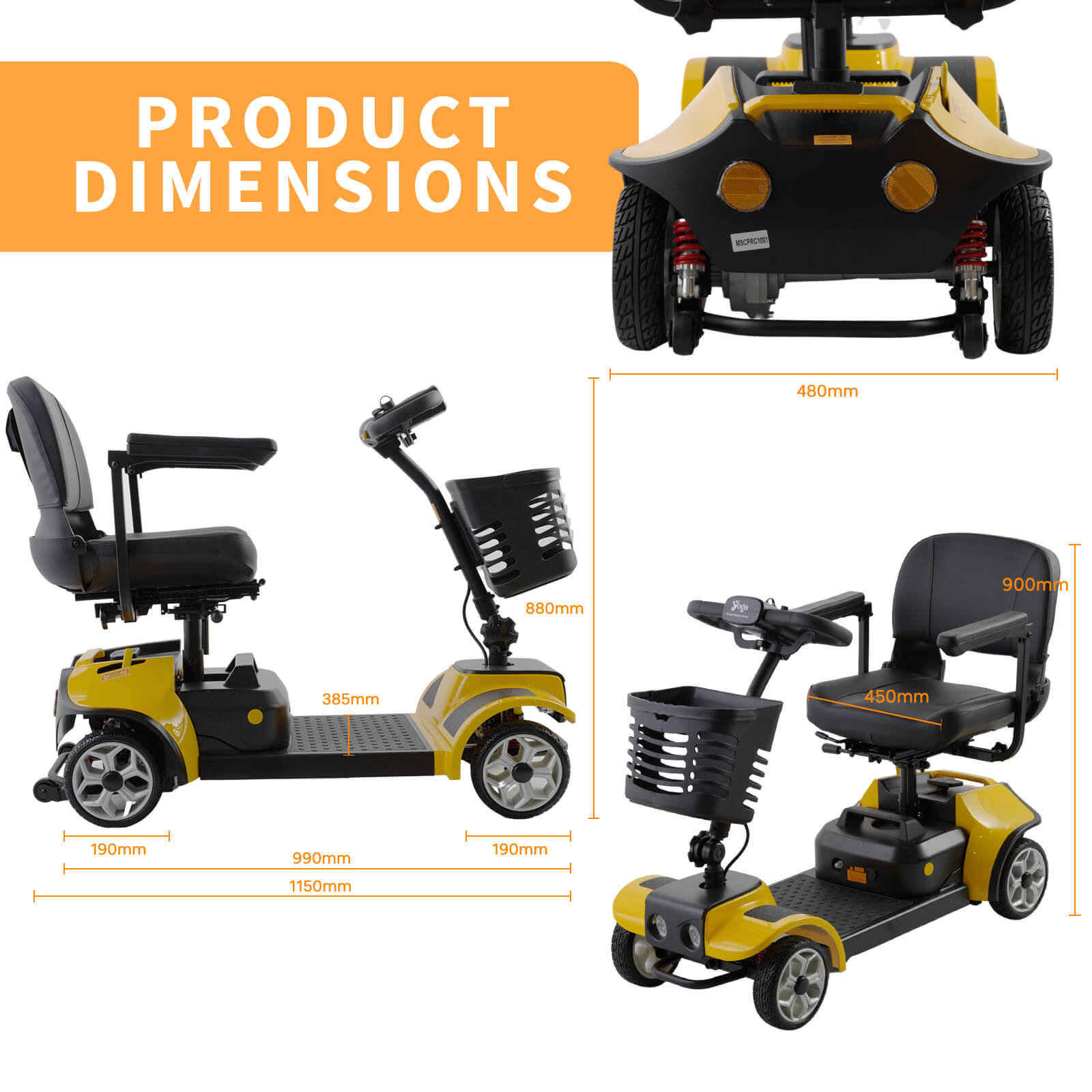 Yoga Pocket Rocket Cruiser - Pull-Apart Scooter | Adaptive Equipment (Image 6)