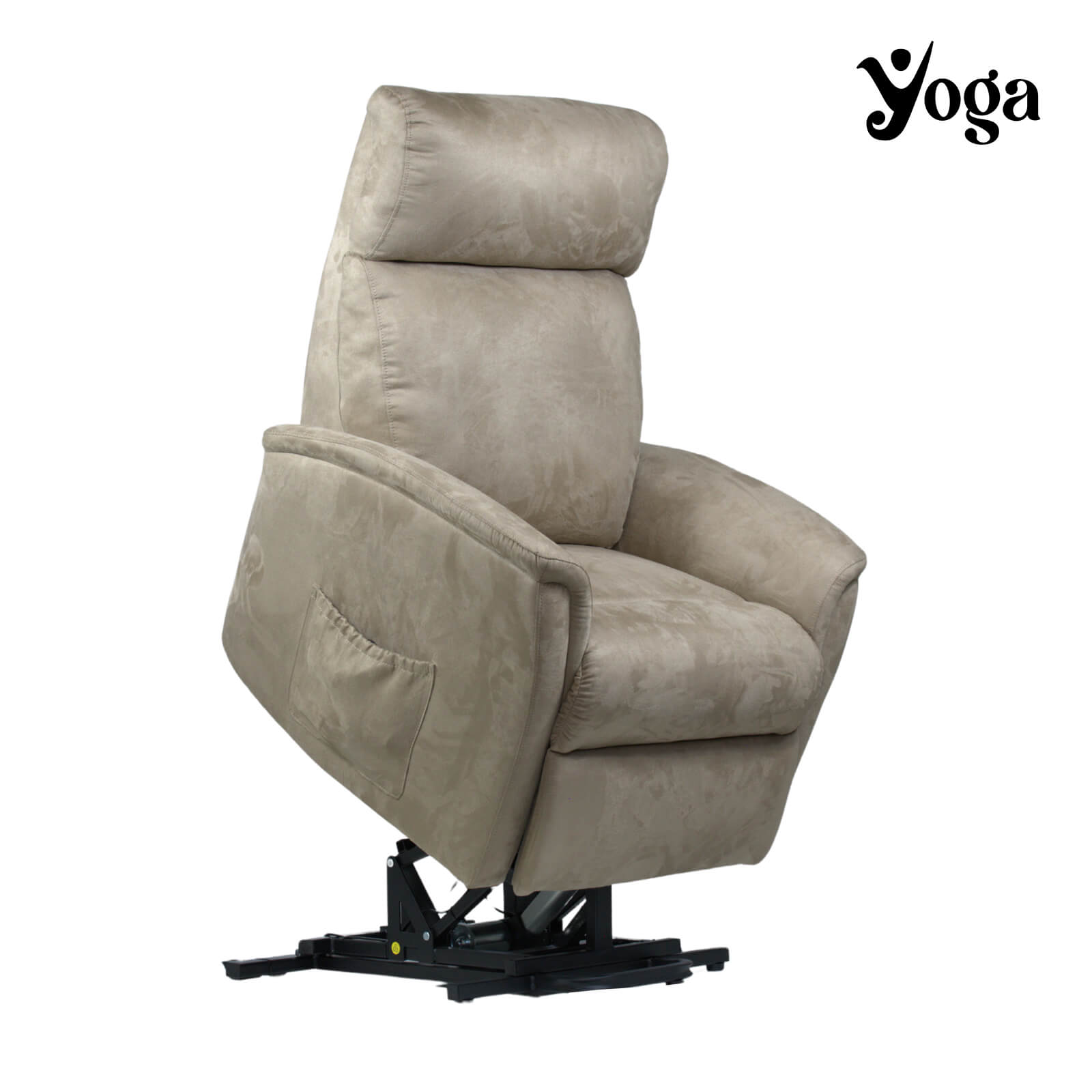 Yoga zero g - single motor lift recliner chair lift position front angle