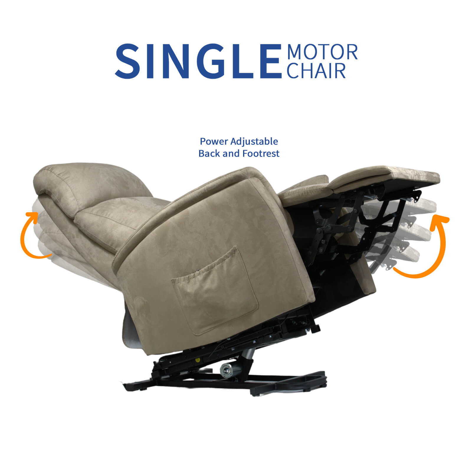 Yoga zero g - single motor lift recliner chair zero gravity position